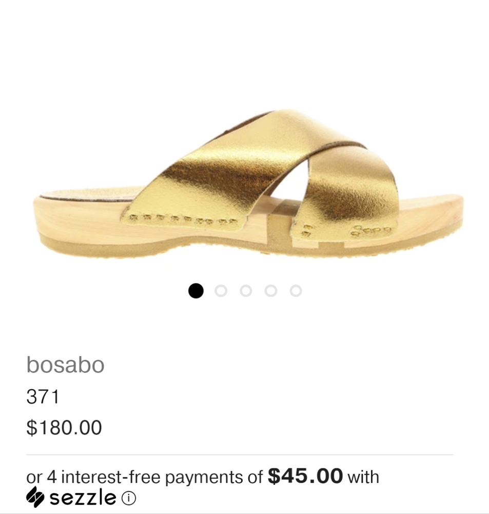 Bosabo Clogs Sandals - coppery gold